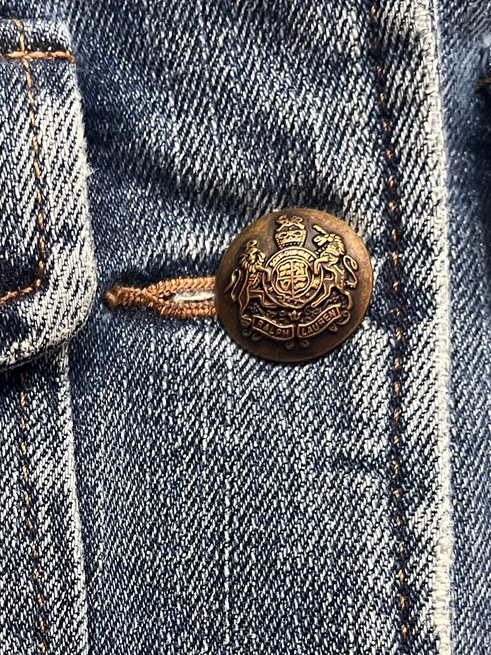 Vintage Ralph Lauren Jeans Co. Denim Chore Jacket Womens XL Military Utility - Picture 5 of 14